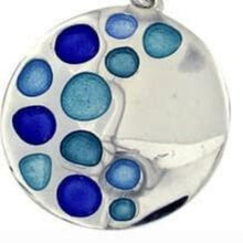 Load image into Gallery viewer, Sterling Silver Glas Mor Bay enamelled pendant by St Justin
