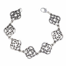 Load image into Gallery viewer, Pewter Square knot bracelet Celtic by St. Justin of Cornwall
