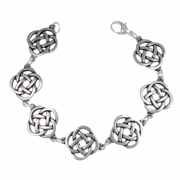 Pewter Square knot bracelet Celtic by St. Justin of Cornwall